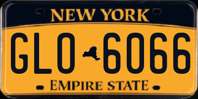 NY license plate GLO6066