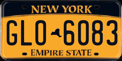 NY license plate GLO6083