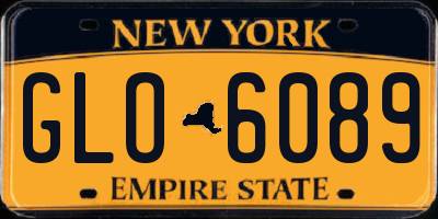NY license plate GLO6089