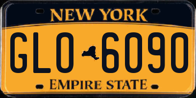 NY license plate GLO6090