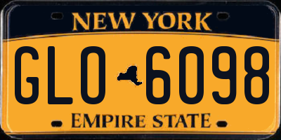 NY license plate GLO6098