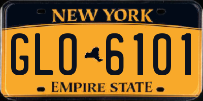 NY license plate GLO6101