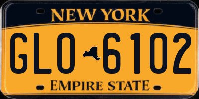 NY license plate GLO6102