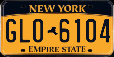 NY license plate GLO6104