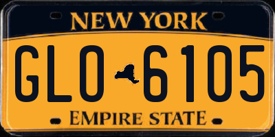 NY license plate GLO6105