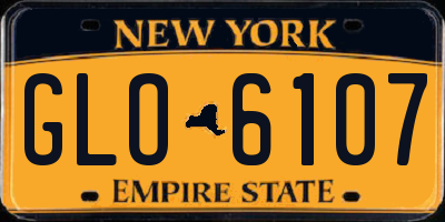 NY license plate GLO6107