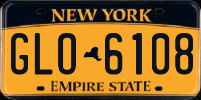NY license plate GLO6108