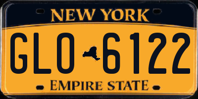 NY license plate GLO6122