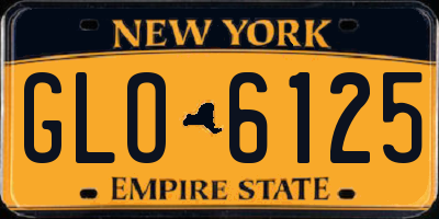 NY license plate GLO6125