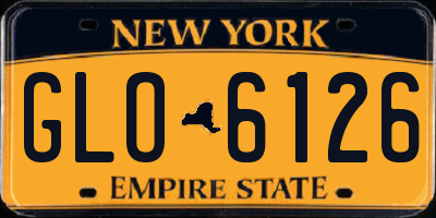 NY license plate GLO6126