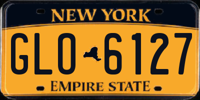 NY license plate GLO6127