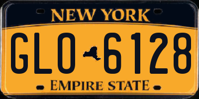 NY license plate GLO6128