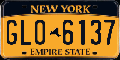 NY license plate GLO6137