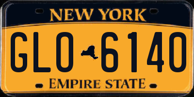 NY license plate GLO6140