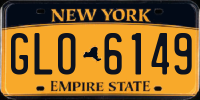 NY license plate GLO6149
