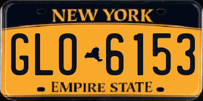 NY license plate GLO6153