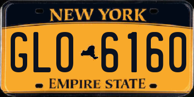 NY license plate GLO6160