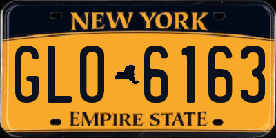NY license plate GLO6163