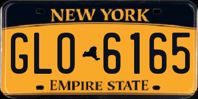 NY license plate GLO6165