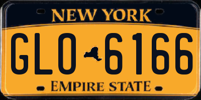 NY license plate GLO6166