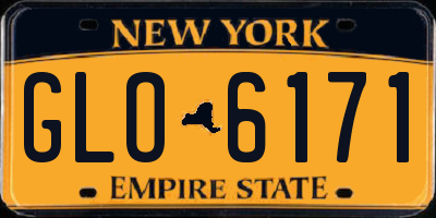 NY license plate GLO6171