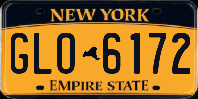 NY license plate GLO6172