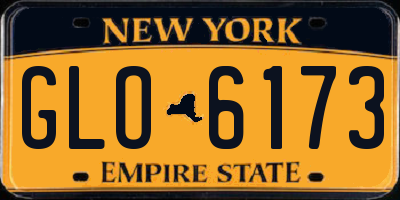 NY license plate GLO6173