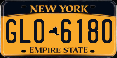 NY license plate GLO6180