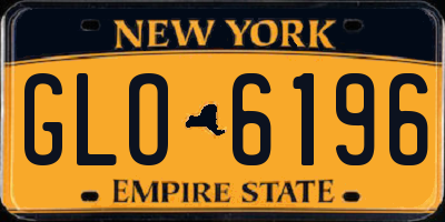 NY license plate GLO6196