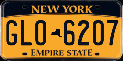 NY license plate GLO6207