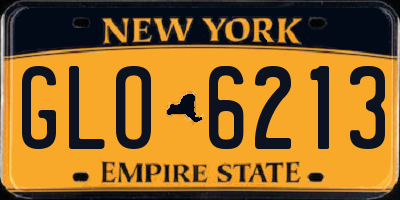 NY license plate GLO6213