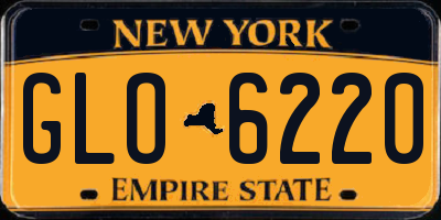 NY license plate GLO6220