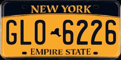 NY license plate GLO6226