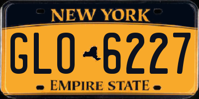 NY license plate GLO6227