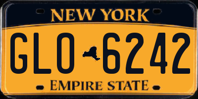 NY license plate GLO6242
