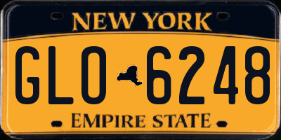 NY license plate GLO6248