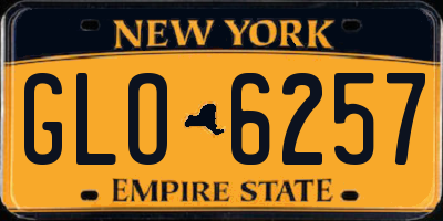 NY license plate GLO6257