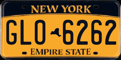 NY license plate GLO6262