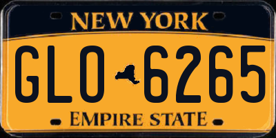 NY license plate GLO6265
