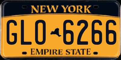 NY license plate GLO6266