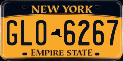 NY license plate GLO6267