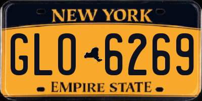 NY license plate GLO6269