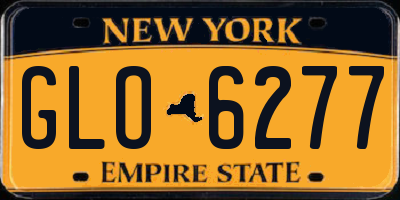 NY license plate GLO6277