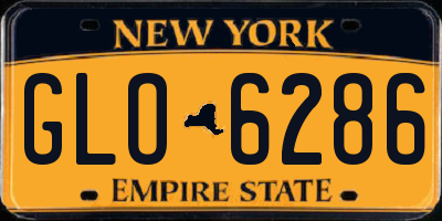 NY license plate GLO6286