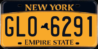 NY license plate GLO6291
