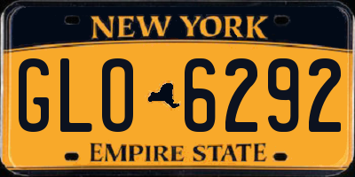 NY license plate GLO6292