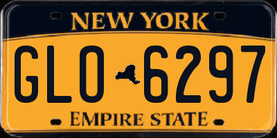 NY license plate GLO6297