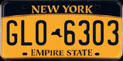NY license plate GLO6303