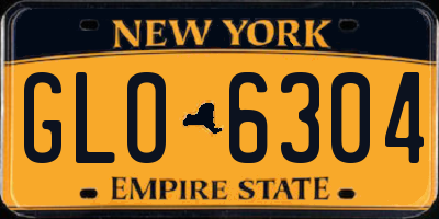NY license plate GLO6304