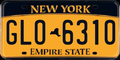 NY license plate GLO6310